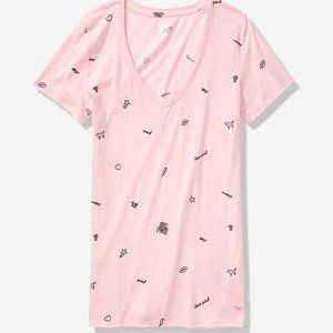 Victoria's Secret PINK Logo Perfect V-Neck Tee NWT